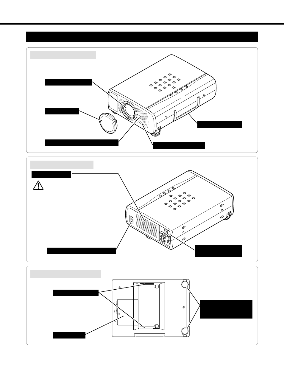 6preparation, Name of each part of the projector | BOXLIGHT CP-11t User Manual | Page 6 / 38
