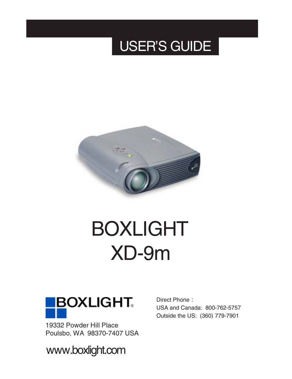 BOXLIGHT XD-9m User Manual | 61 pages