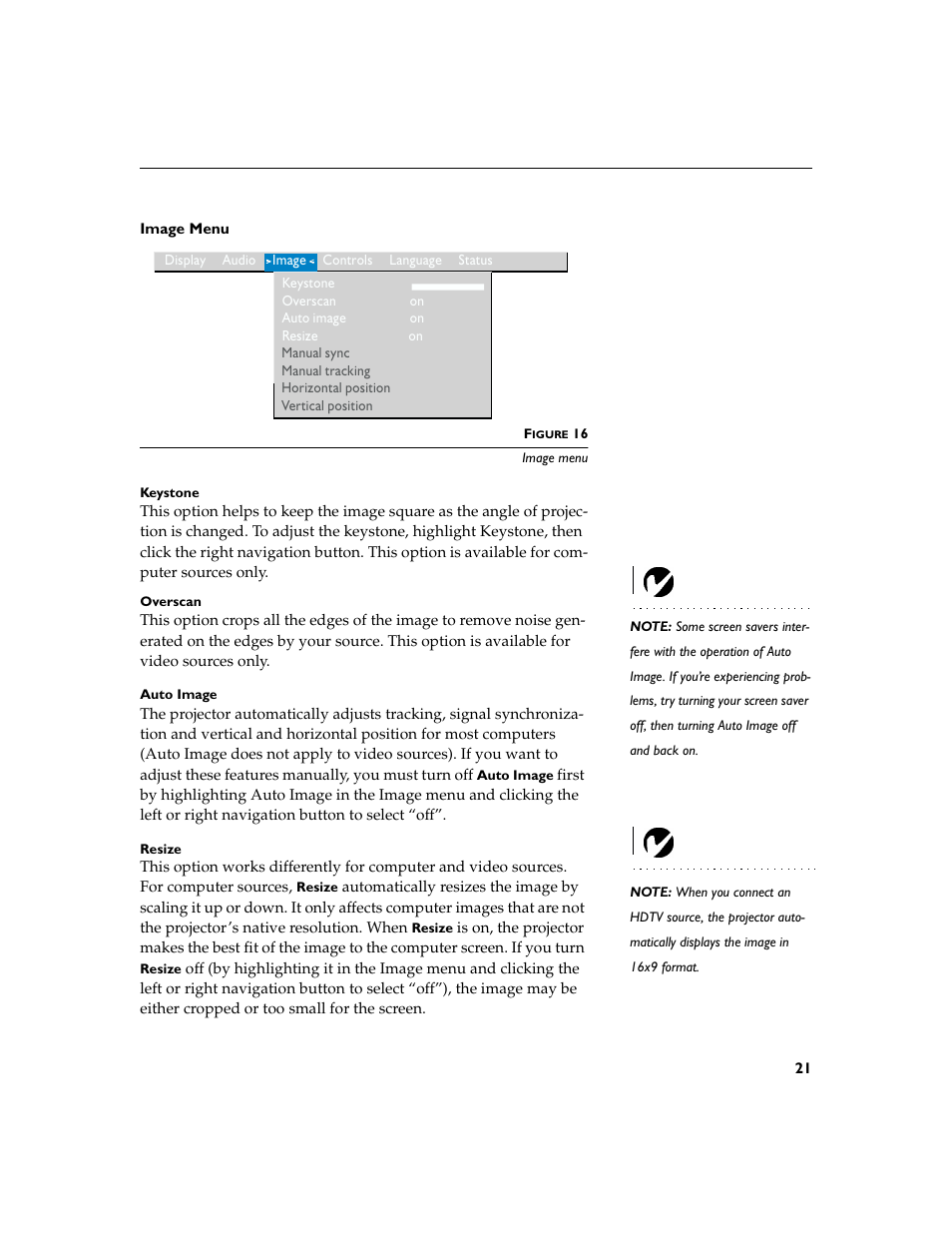 Heading2 - image menu, Image menu, Ee “resize” on | BOXLIGHT XD-9m User Manual | Page 30 / 61