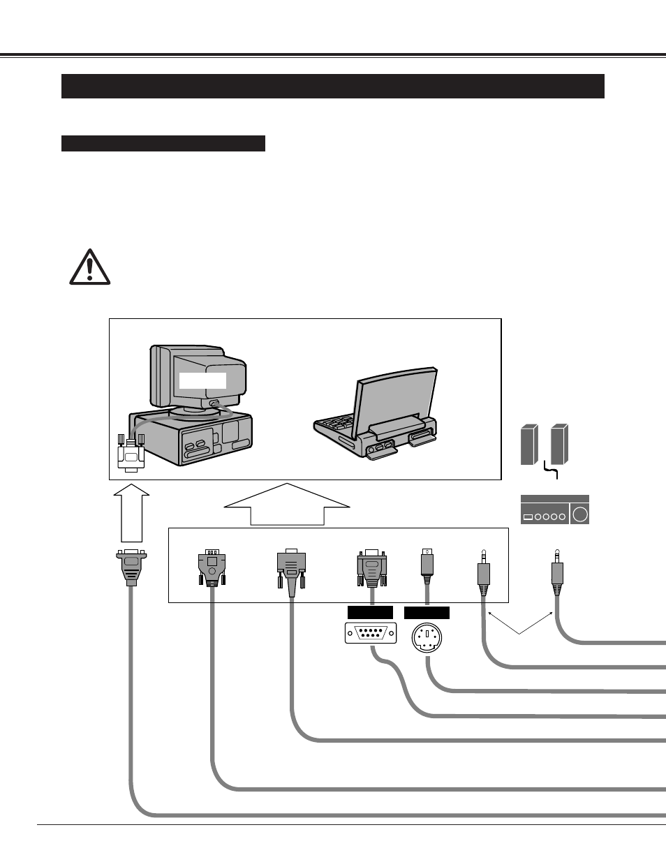 Connecting to the ibm-compatible computer, Connecting the projector | BOXLIGHT CP-15t User Manual | Page 12 / 48