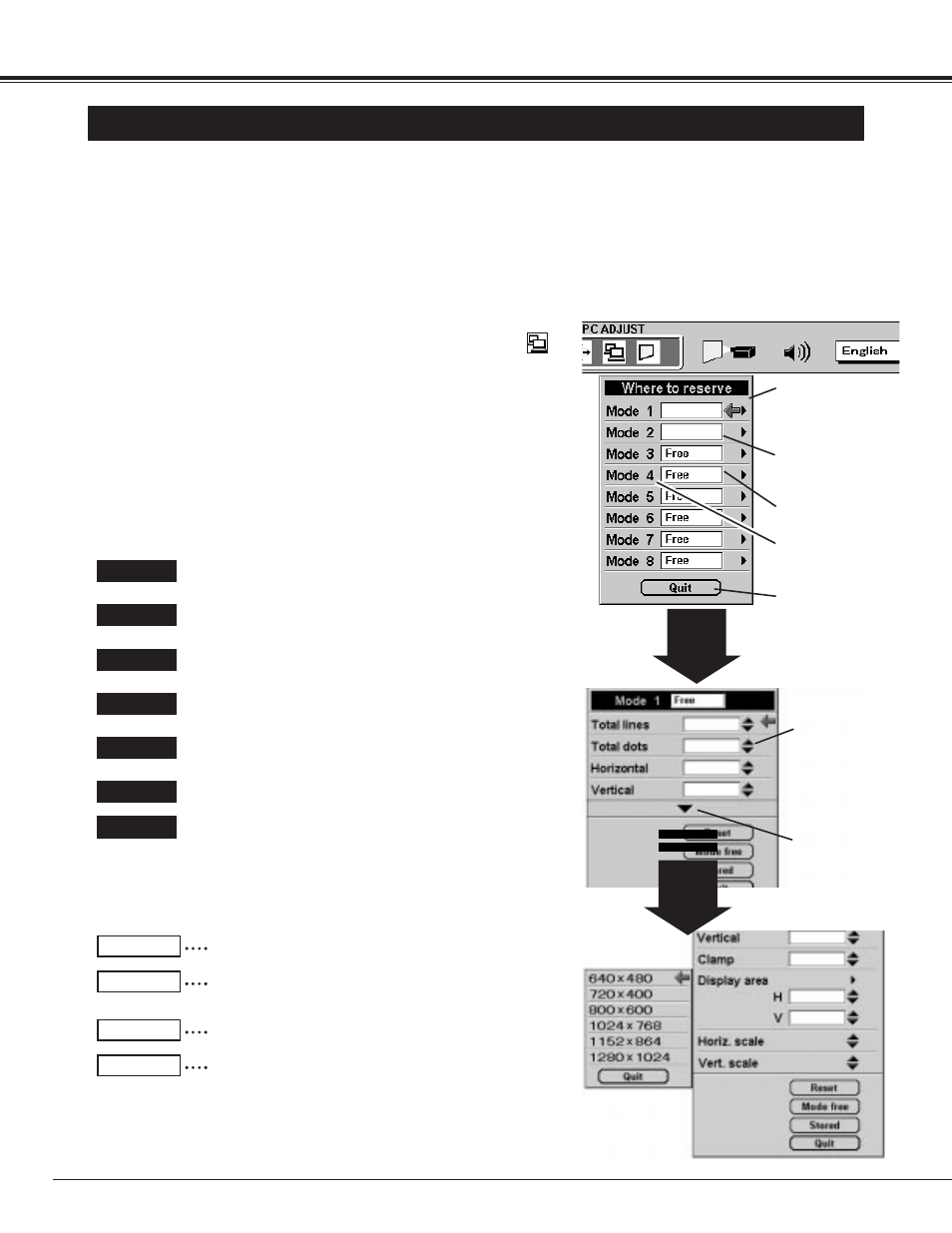 Pc adjustment, Computer mode | BOXLIGHT CP-15t User Manual | Page 26 / 48