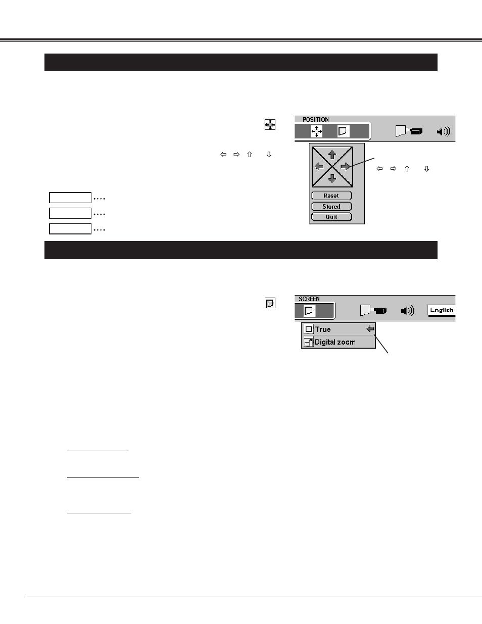Picture position adjustment, 12 picture screen adjustment, Mci mode | BOXLIGHT CP-15t User Manual | Page 36 / 48