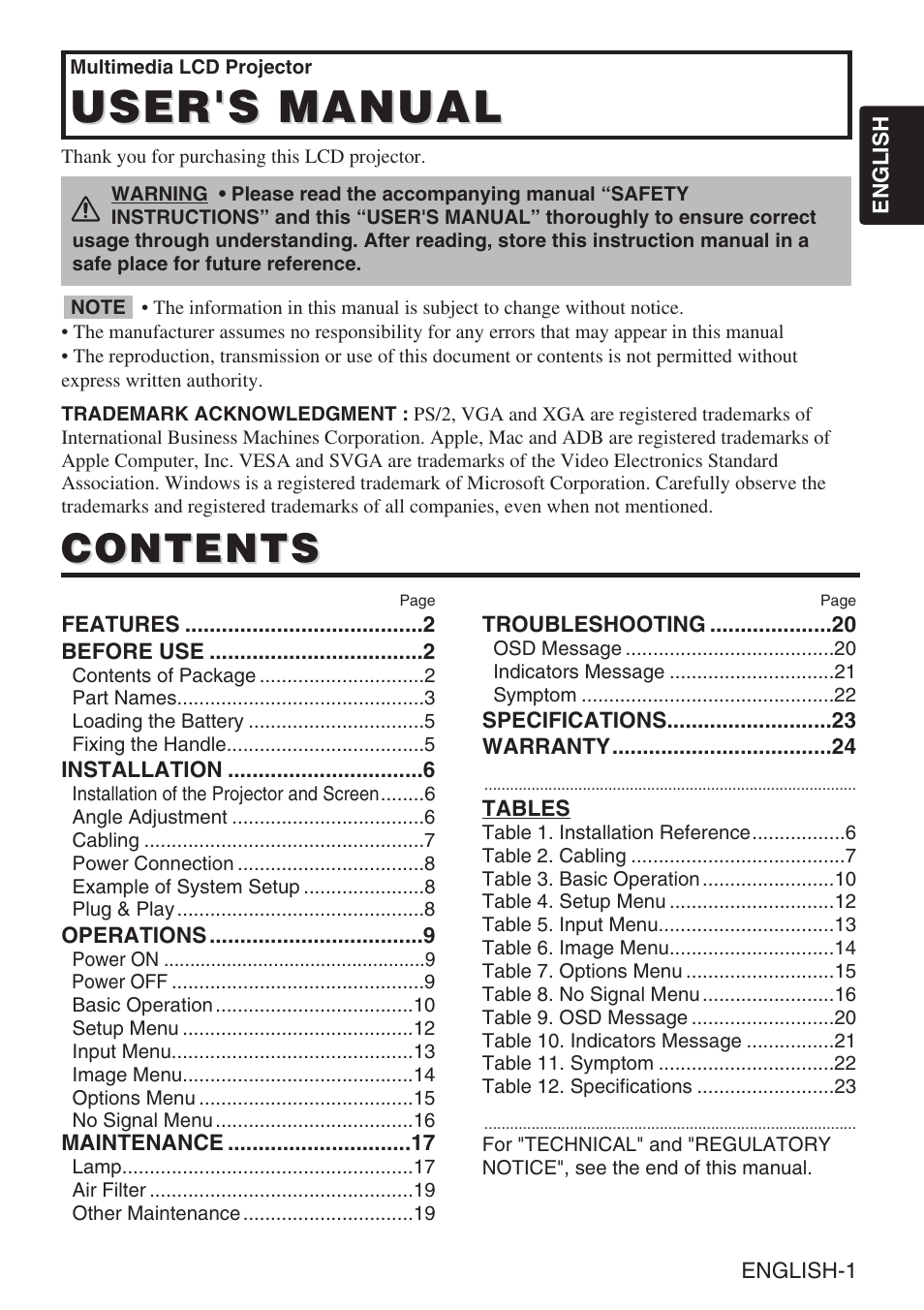 BOXLIGHT CP-635i User Manual | Page 2 / 26