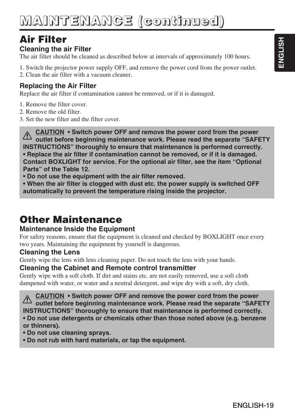 BOXLIGHT CP-635i User Manual | Page 20 / 26