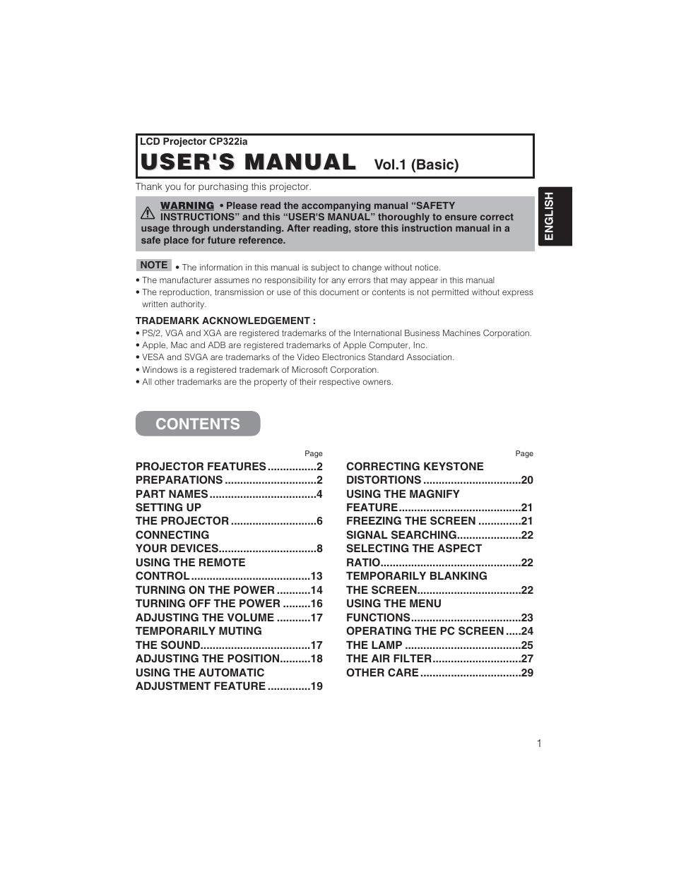 BOXLIGHT CP322ia User Manual | Page 2 / 55