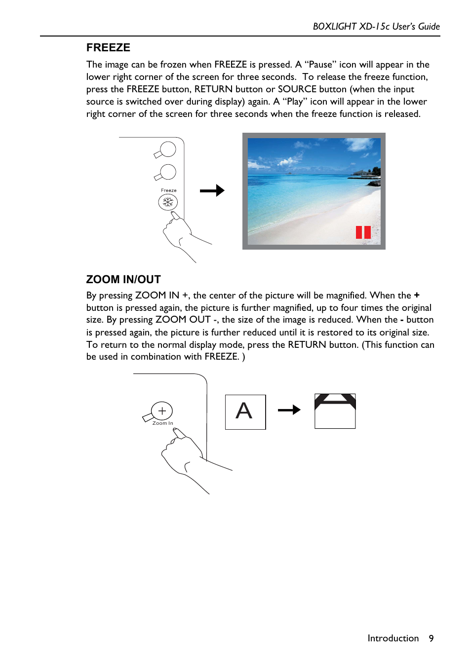 Freeze | BOXLIGHT XD-15c User Manual | Page 13 / 32