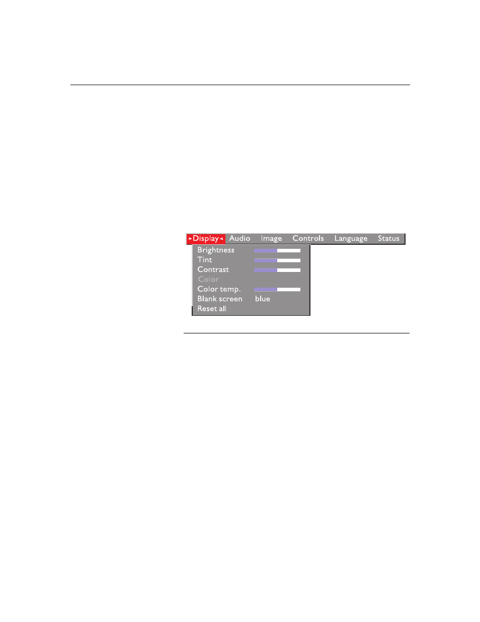 Heading2 - using the on-screen menus, Using the on-screen menus | BOXLIGHT MP-350m User Manual | Page 31 / 69