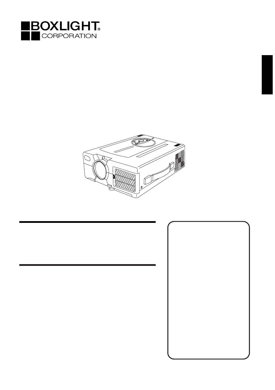 BOXLIGHT MP-93i User Manual | 32 pages