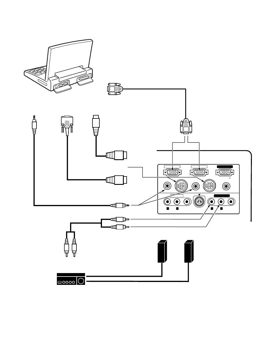 Connecting an ibm-compatible laptop computer | BOXLIGHT MP-25t User Manual | Page 13 / 52