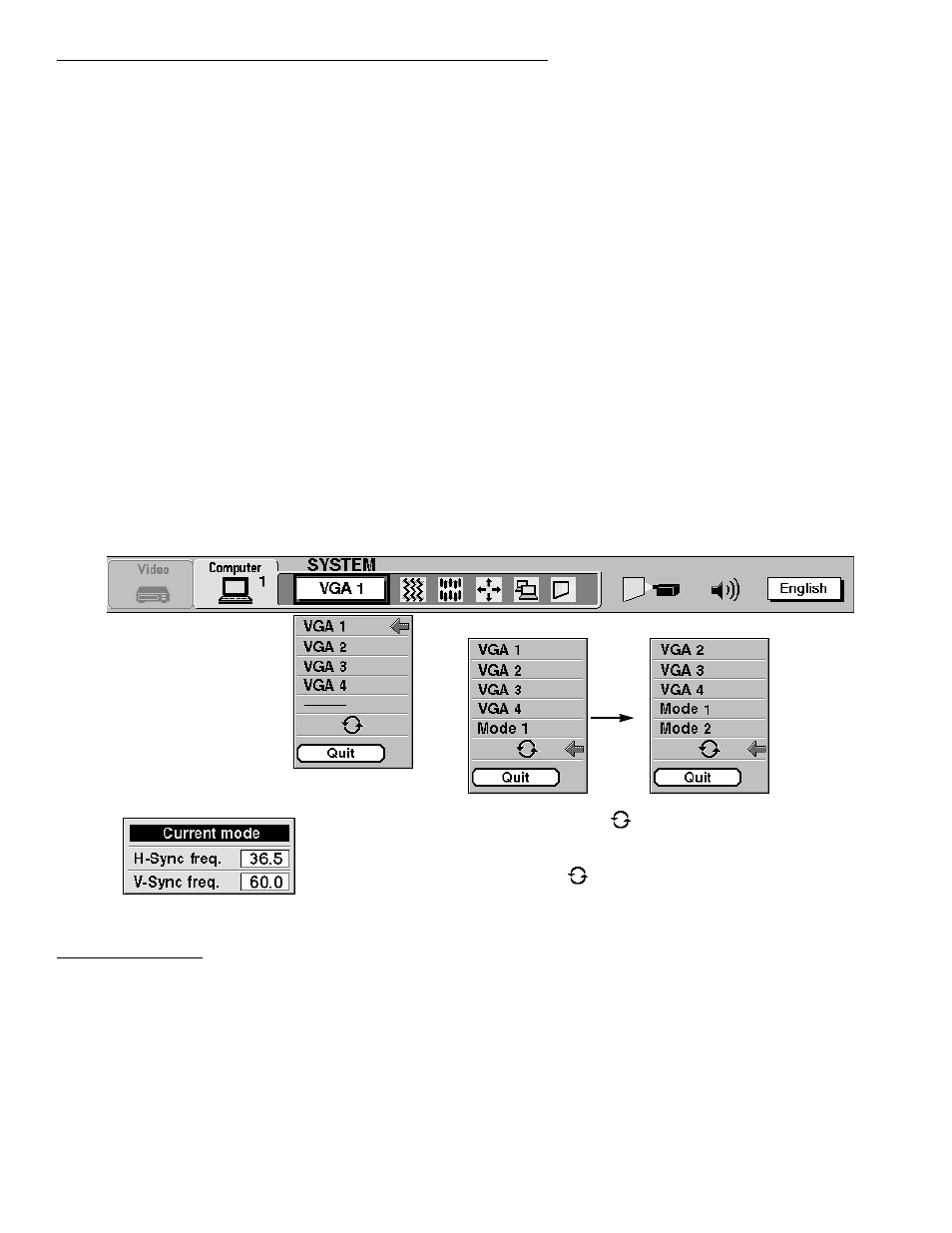 Computer system select (computer mode) | BOXLIGHT MP-25t User Manual | Page 34 / 52