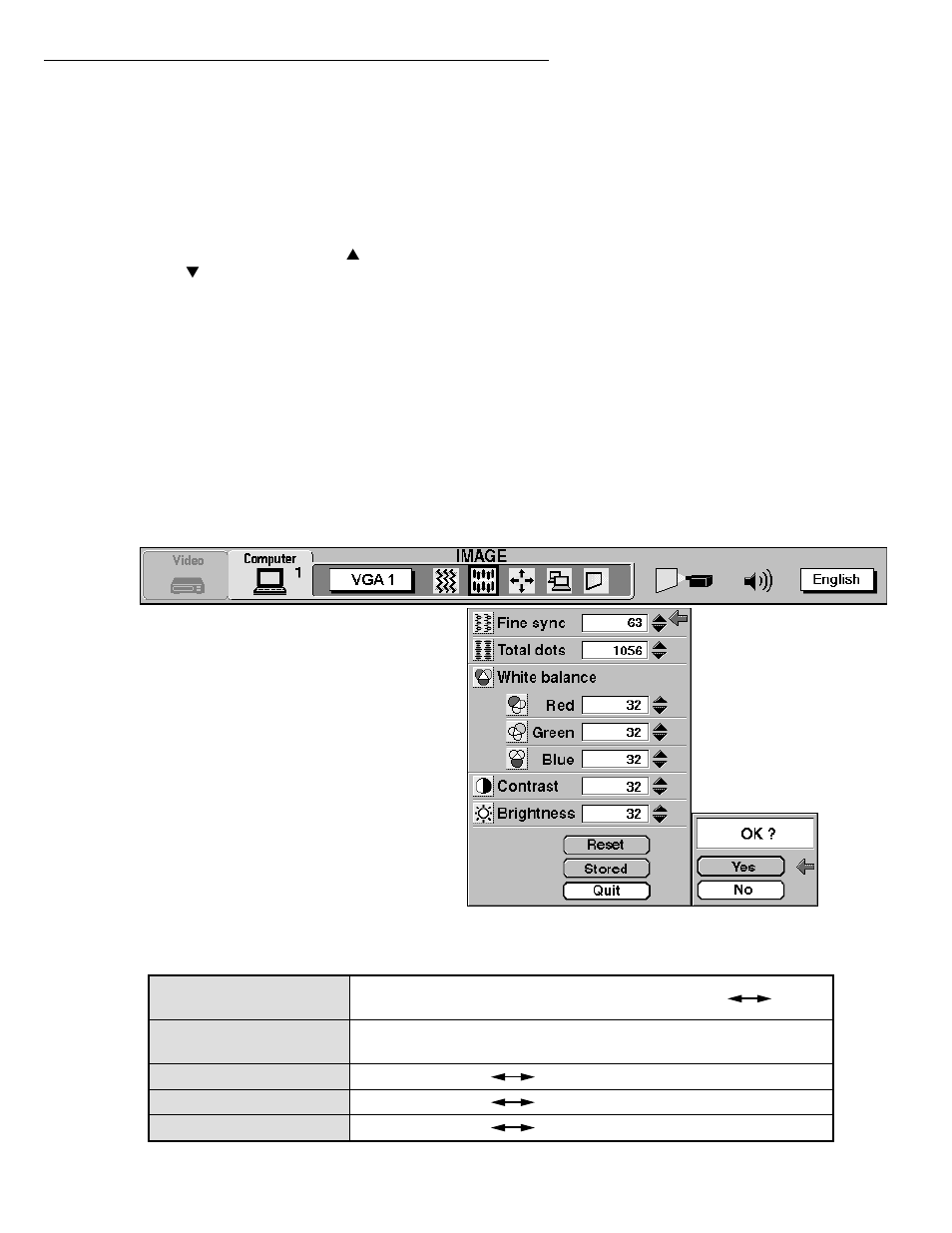 Picture image adjustment (computer mode) | BOXLIGHT MP-25t User Manual | Page 37 / 52
