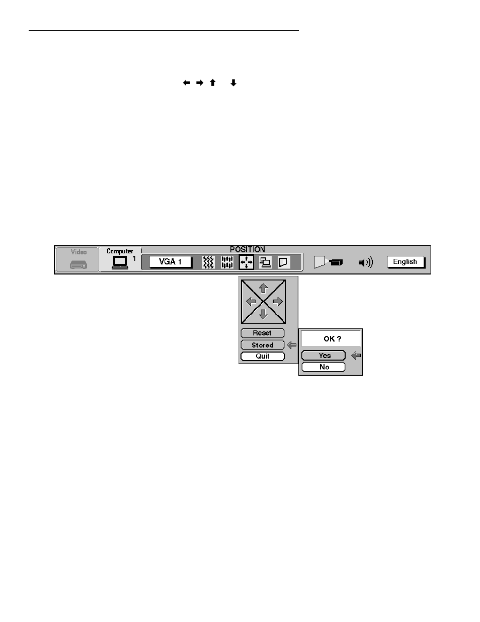 Picture position adjustment (computer mode) | BOXLIGHT MP-25t User Manual | Page 38 / 52