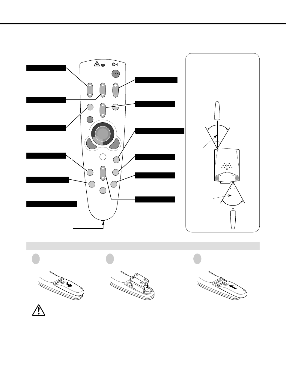 Before operation, Remote control batteries installation | BOXLIGHT MP-41t User Manual | Page 15 / 44