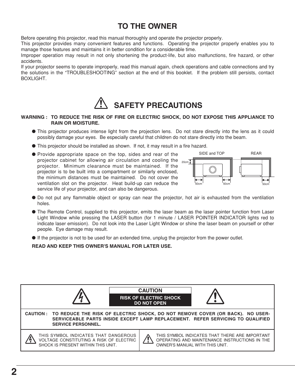 BOXLIGHT CP-320t User Manual | Page 2 / 48