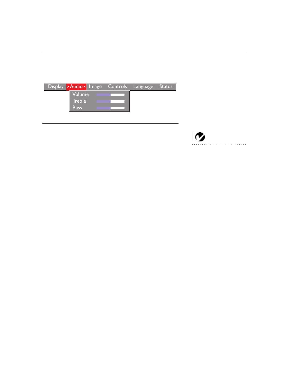 Heading2 - audio menu, Audio menu | BOXLIGHT CD-450m User Manual | Page 35 / 70