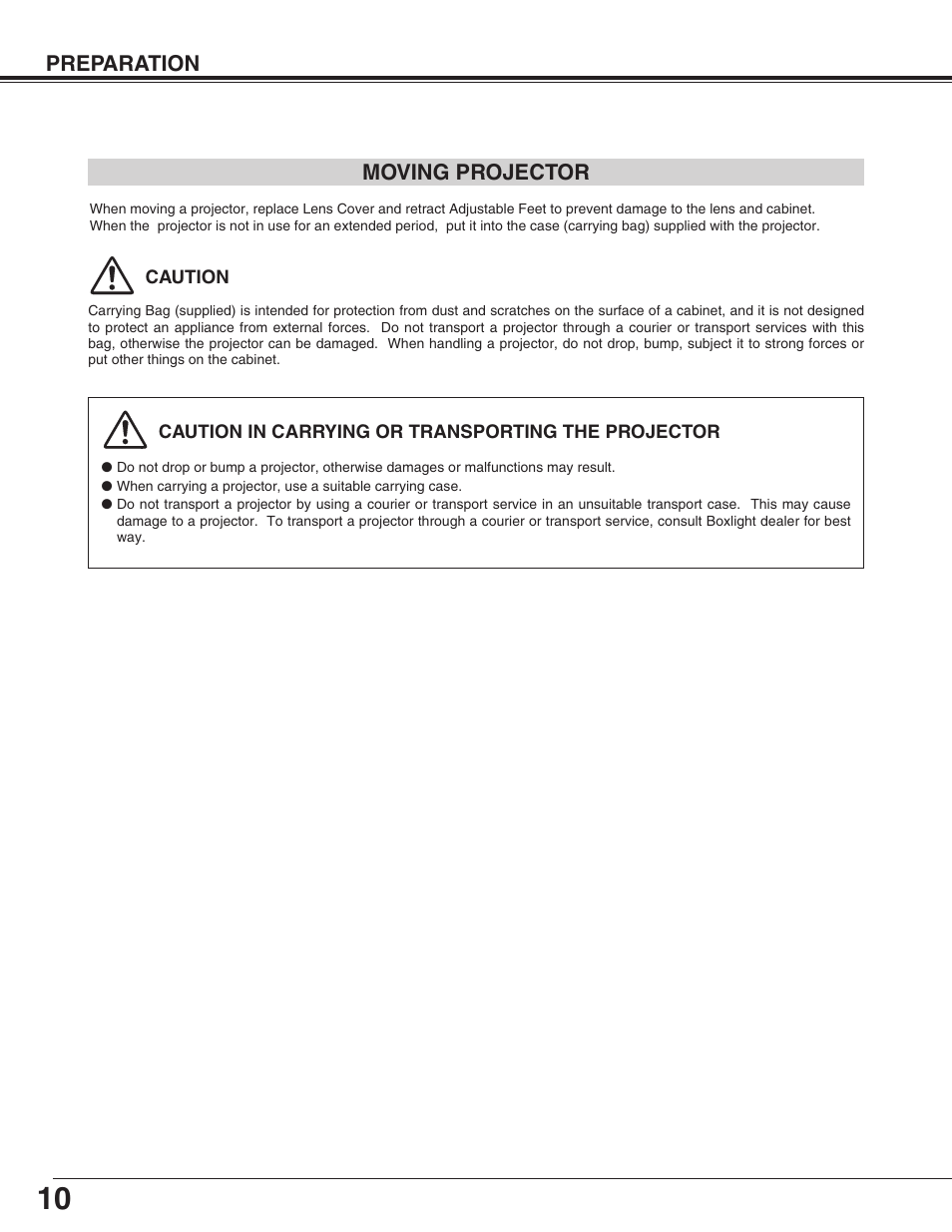 BOXLIGHT SP-9t User Manual | Page 10 / 44