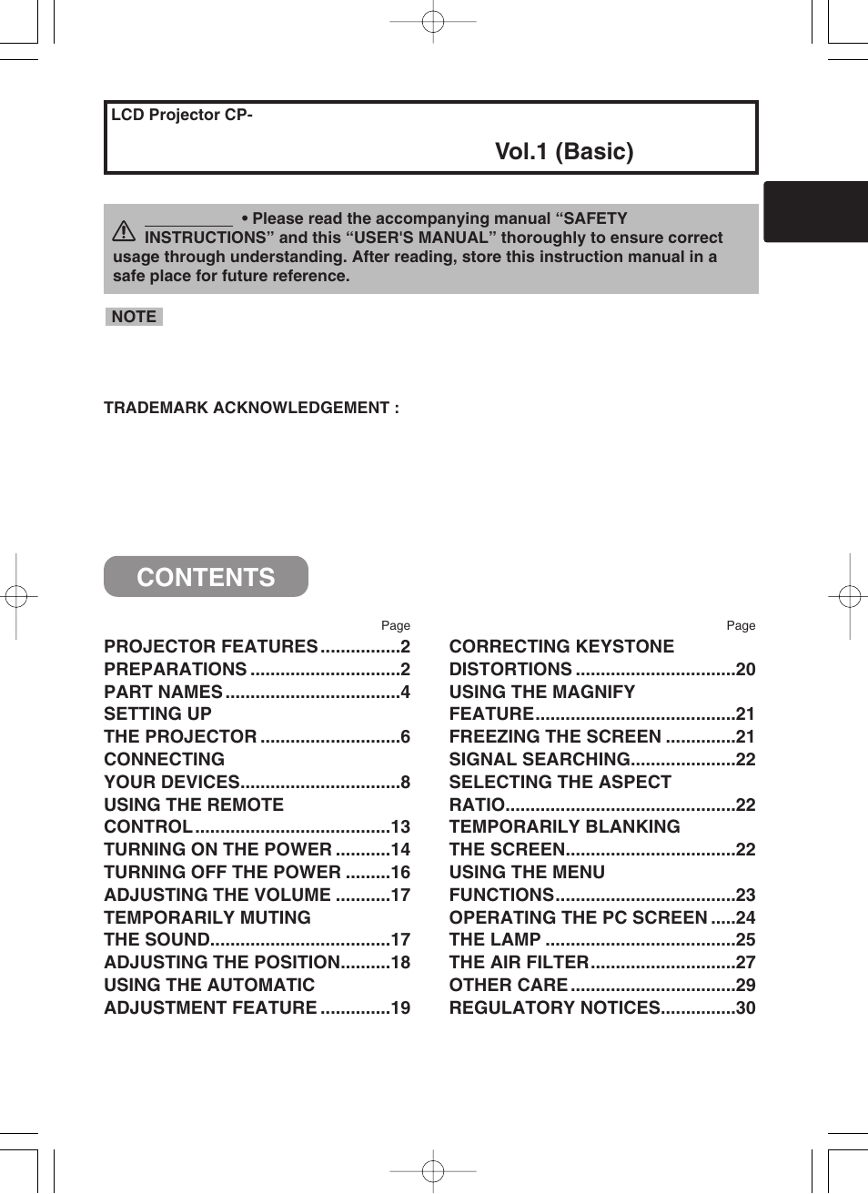 BOXLIGHT CP-322i User Manual | Page 2 / 54