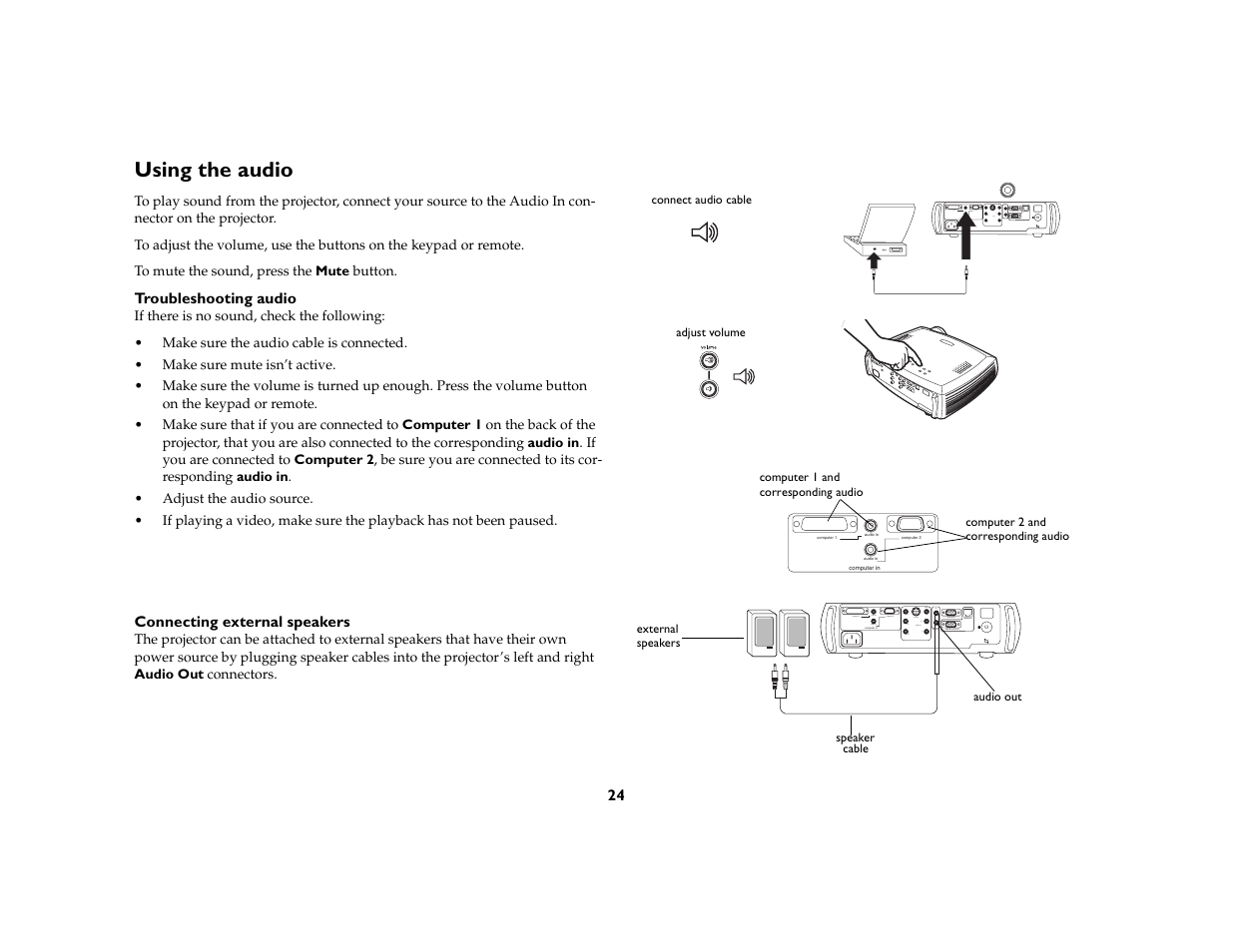 Using the audio | BOXLIGHT CD-850m User Manual | Page 25 / 45
