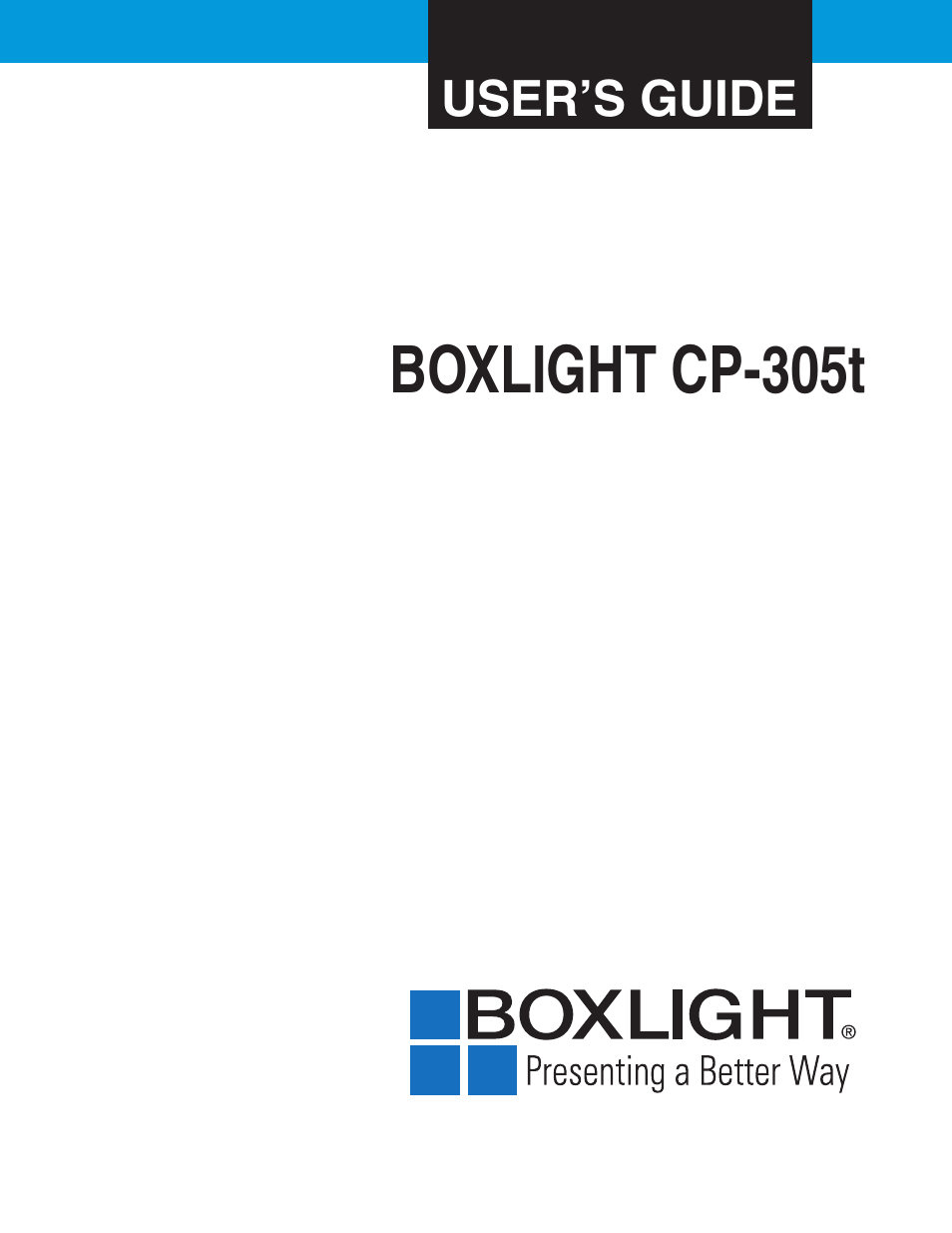 BOXLIGHT CP-305t User Manual | 44 pages