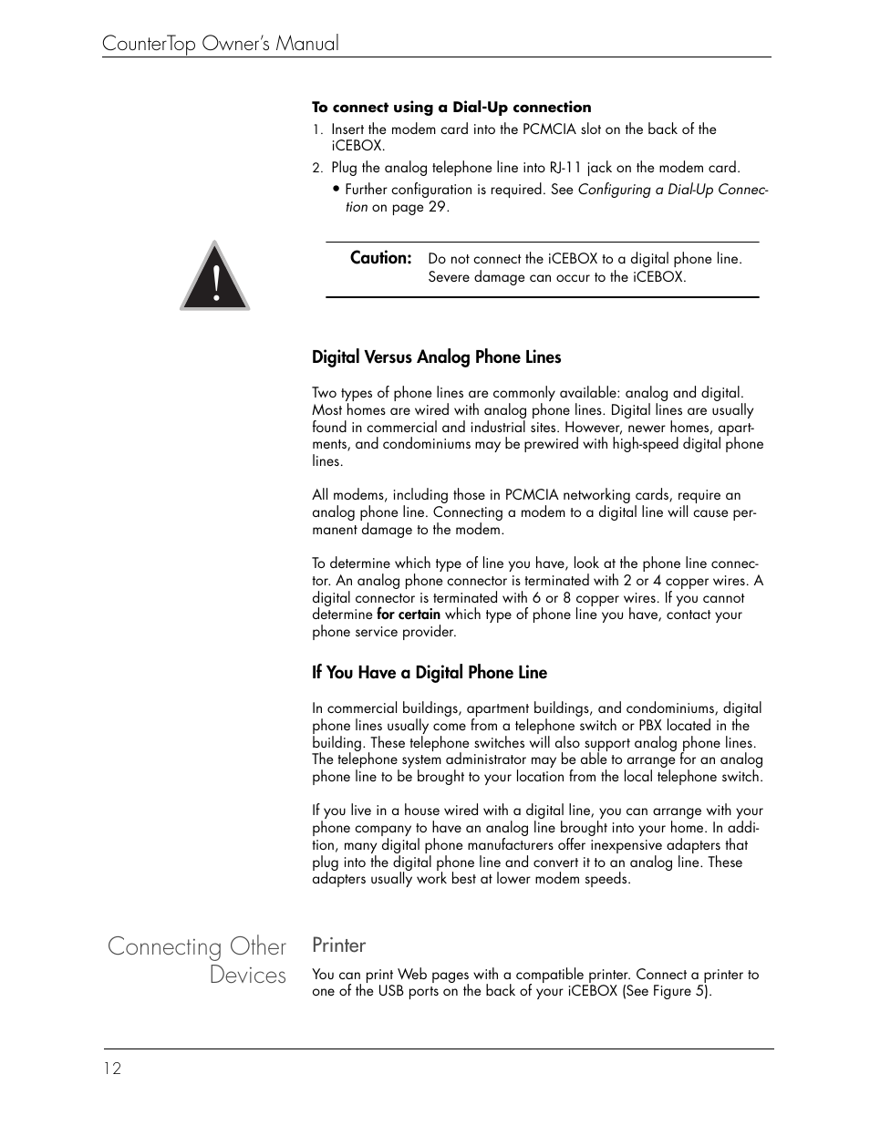 Connecting other devices | Beyond icebox countertop User Manual | Page 16 / 70