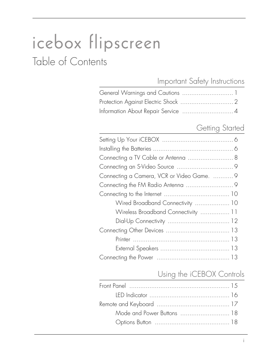 Beyond FlipScreen User Manual | Page 3 / 73