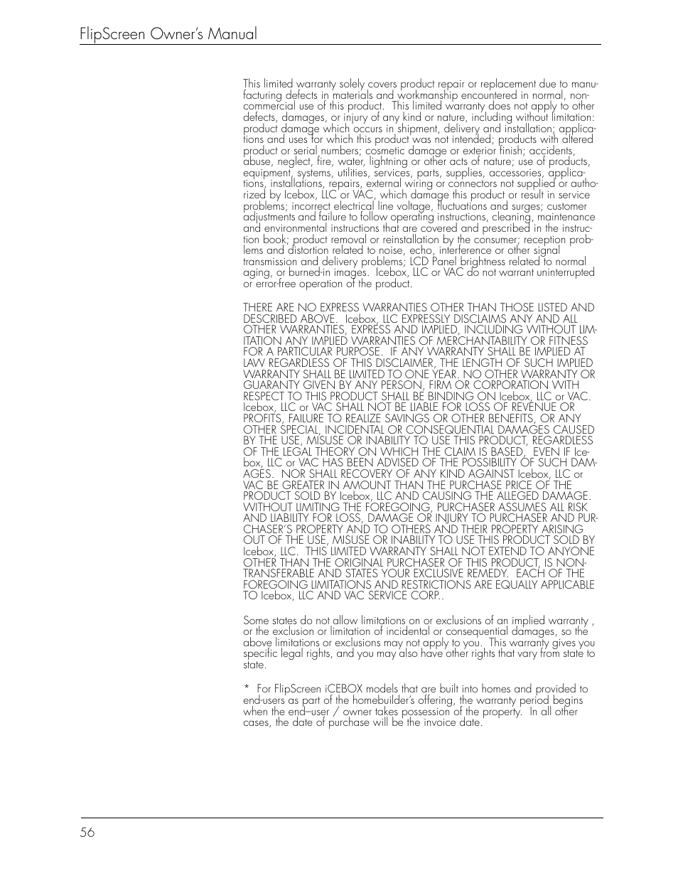 Flipscreen owner’s manual | Beyond FlipScreen User Manual | Page 62 / 73
