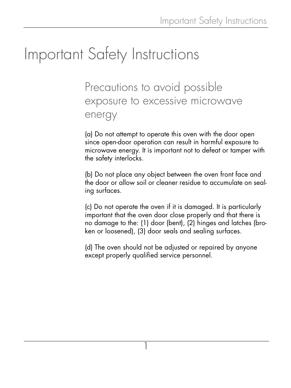 Important safety instructions | Beyond Microwace Oven User Manual | Page 3 / 86