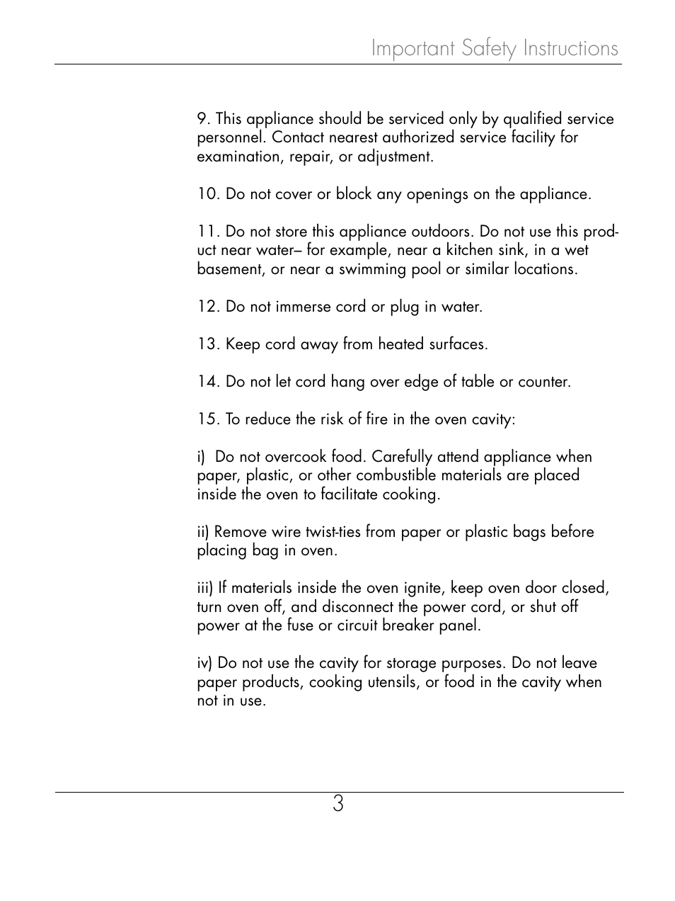 Important safety instructions 3 | Beyond Microwace Oven User Manual | Page 5 / 86