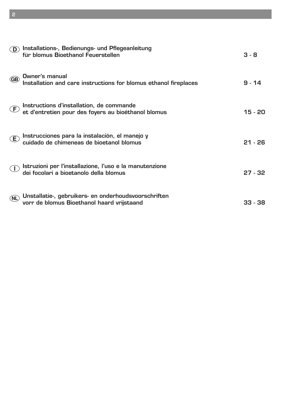 Ьн з с у | Blomus PURE LIFE 65330 User Manual | Page 2 / 40