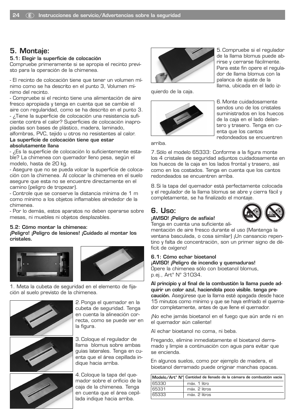 Montaje | Blomus PURE LIFE 65330 User Manual | Page 24 / 40