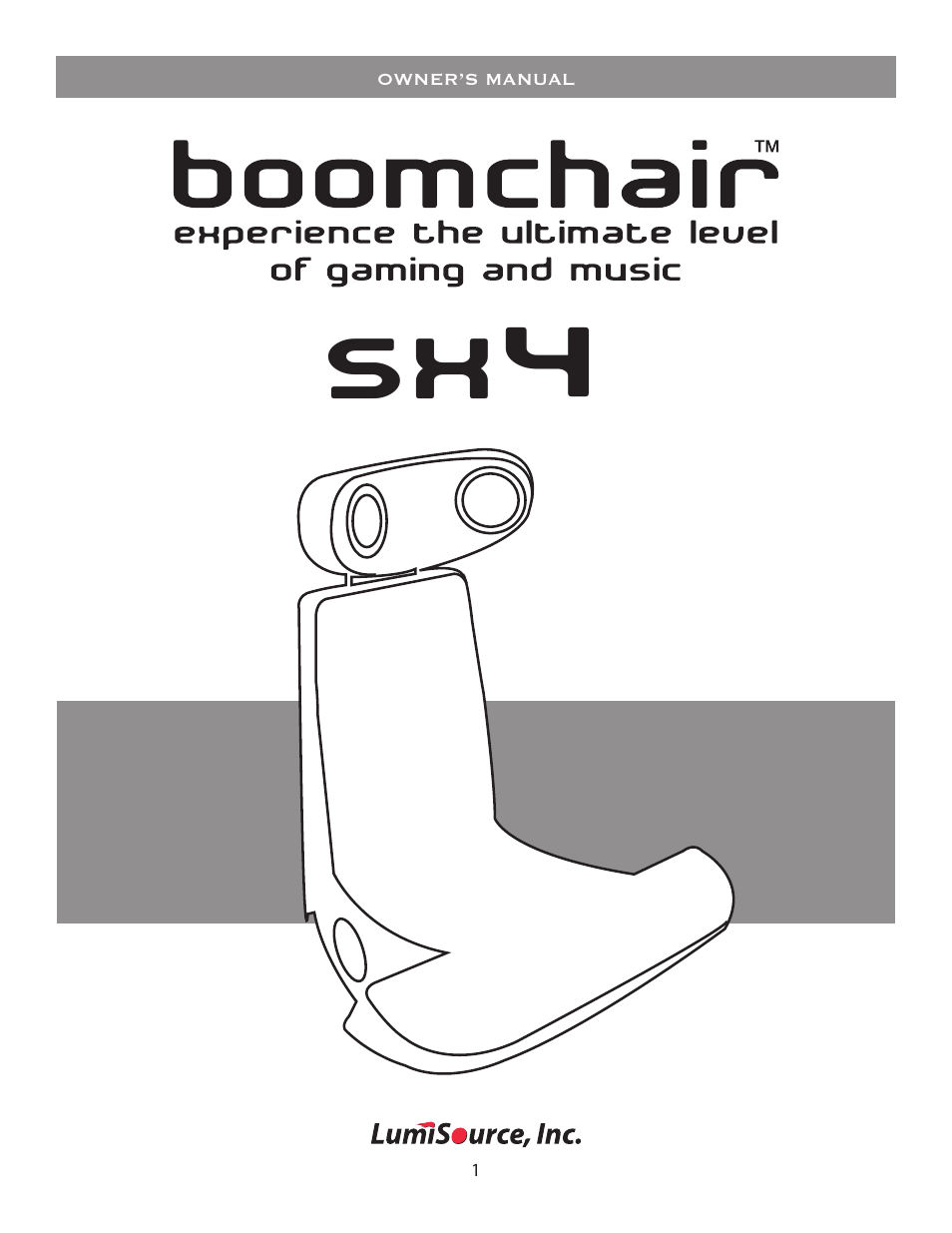 BoomChair SX4 User Manual | 8 pages