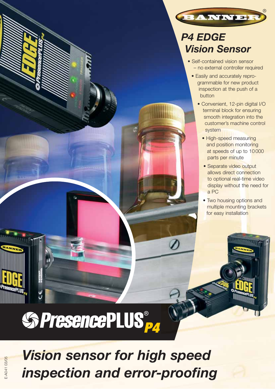 Banner Vision Sensor PA EDGE User Manual | 2 pages