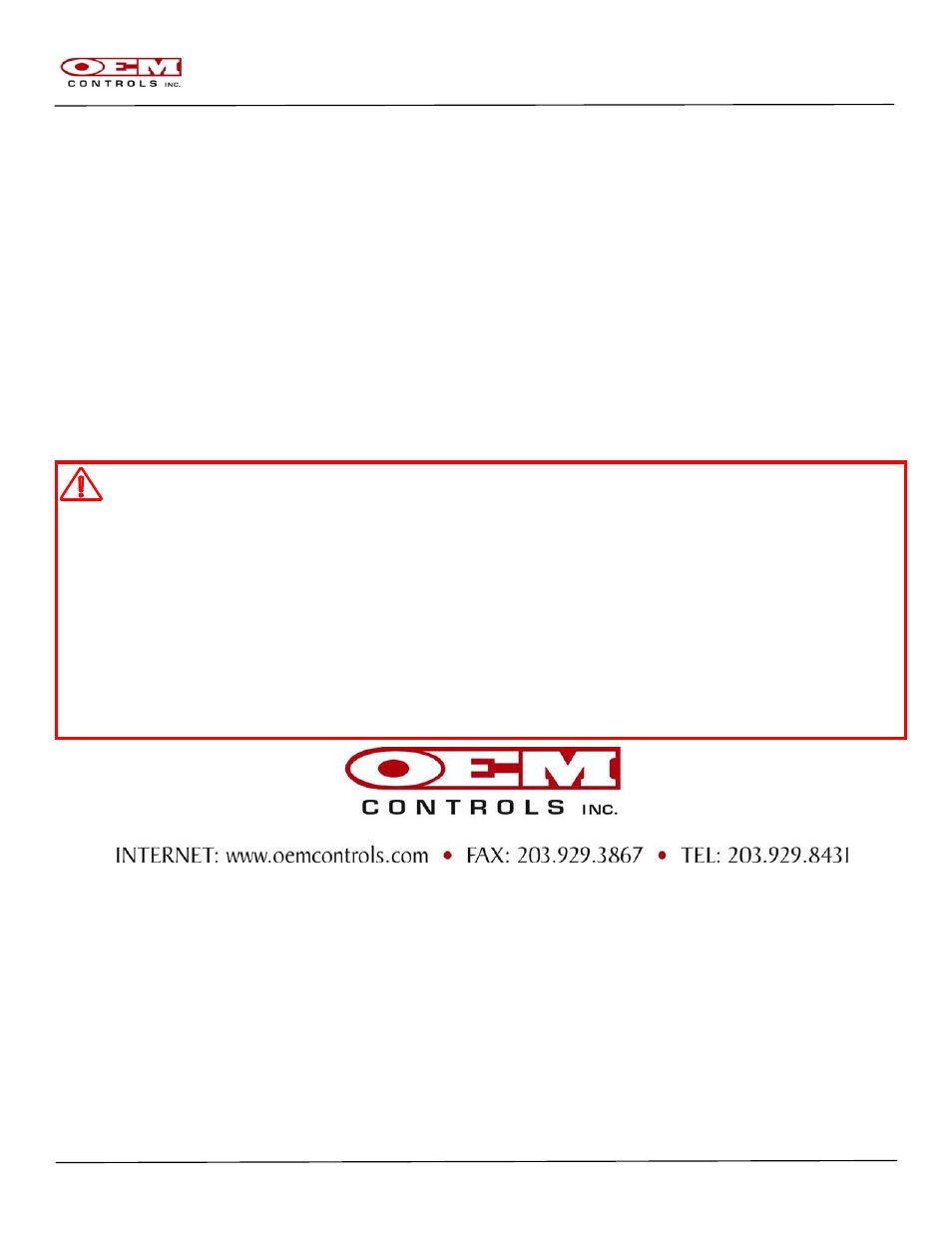 OEM Controls CANBus Product Line User Manual | Page 38 / 38