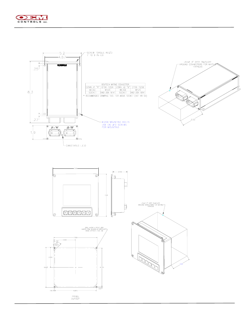 OEM Controls CANBus Product Line User Manual | Page 7 / 38