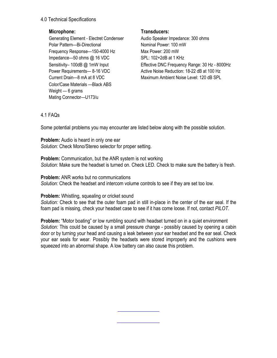Pilot USA PA-1771T User Manual | Page 4 / 4