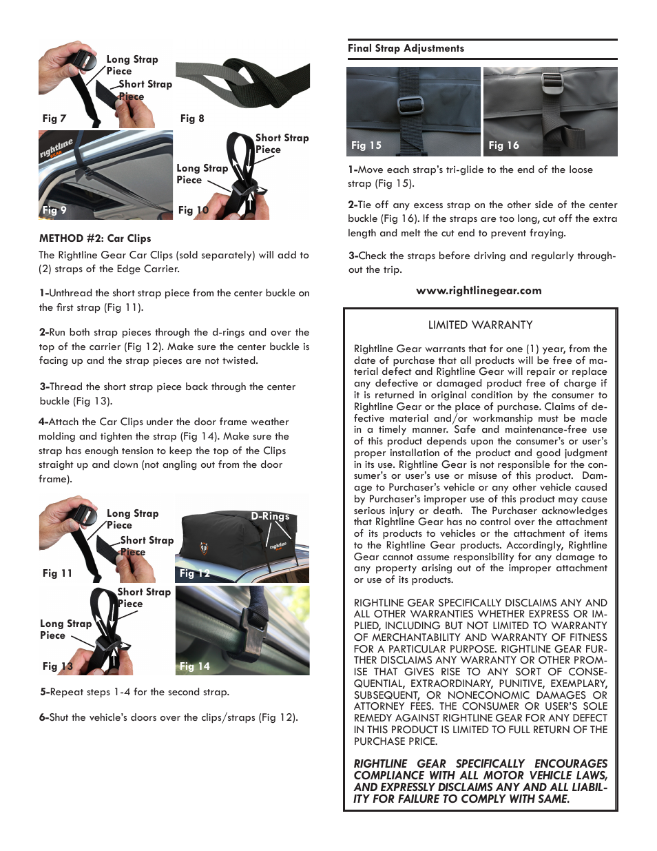 Rightline Gear Edge Car Top Carriers User Manual | Page 2 / 2