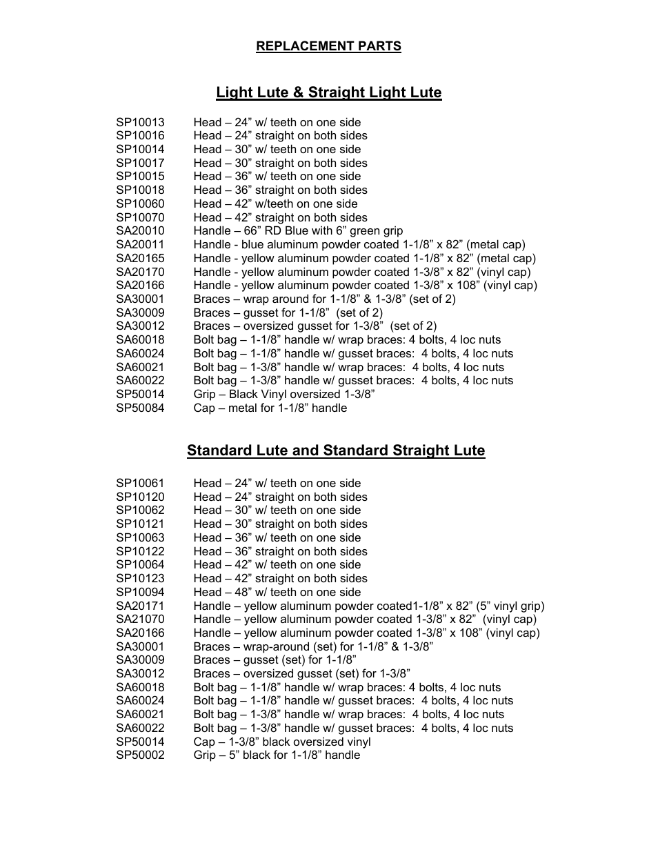 Seymour Midwest Light Lute(PK90047) User Manual | Page 2 / 2