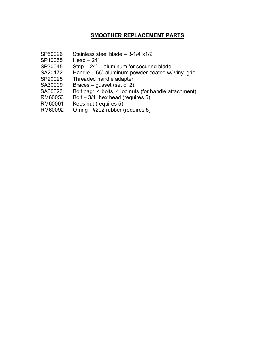 Seymour Midwest Smoother(PK90283) User Manual | Page 2 / 2