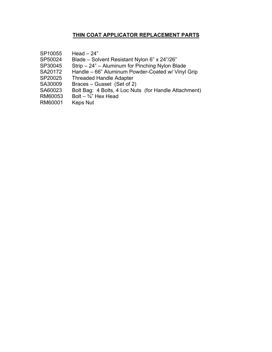 Seymour Midwest Thin Coat Applicator(PK90202) User Manual | Page 2 / 2