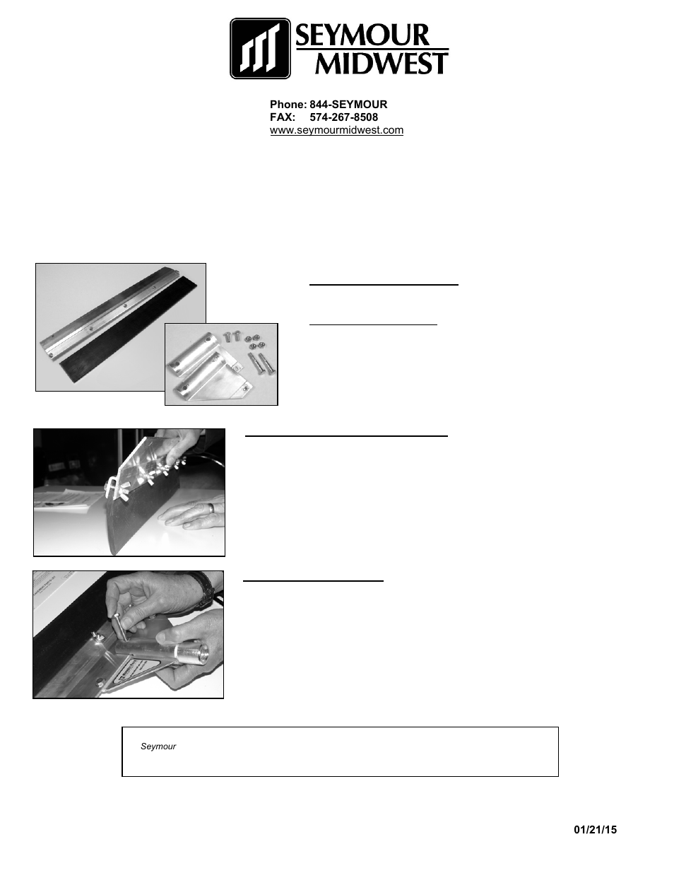 Seymour Midwest Topping & Underlayment Squeegee(PK90434) User Manual | 2 pages