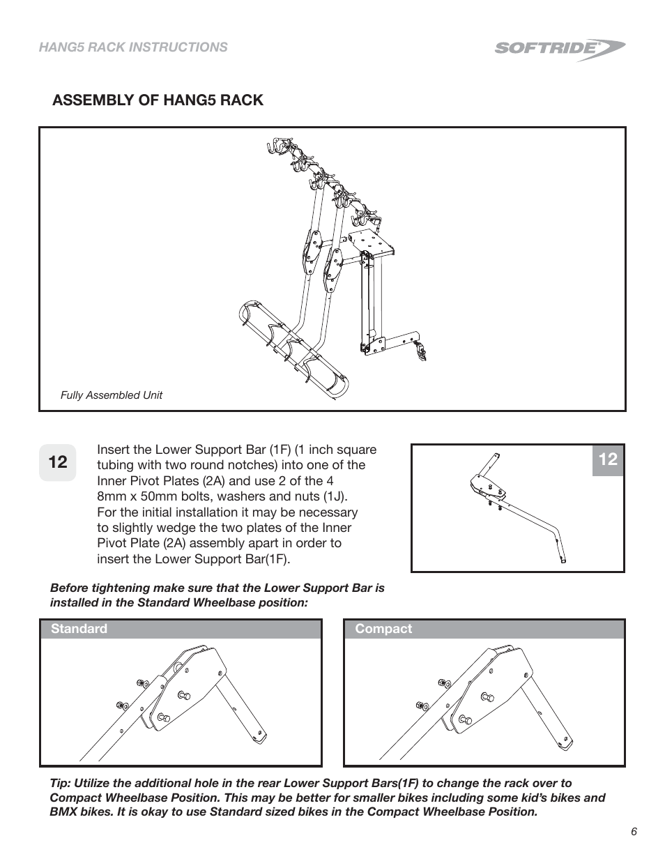 Softride 26496 Hang5 bike rack (New) User Manual | Page 6 / 15