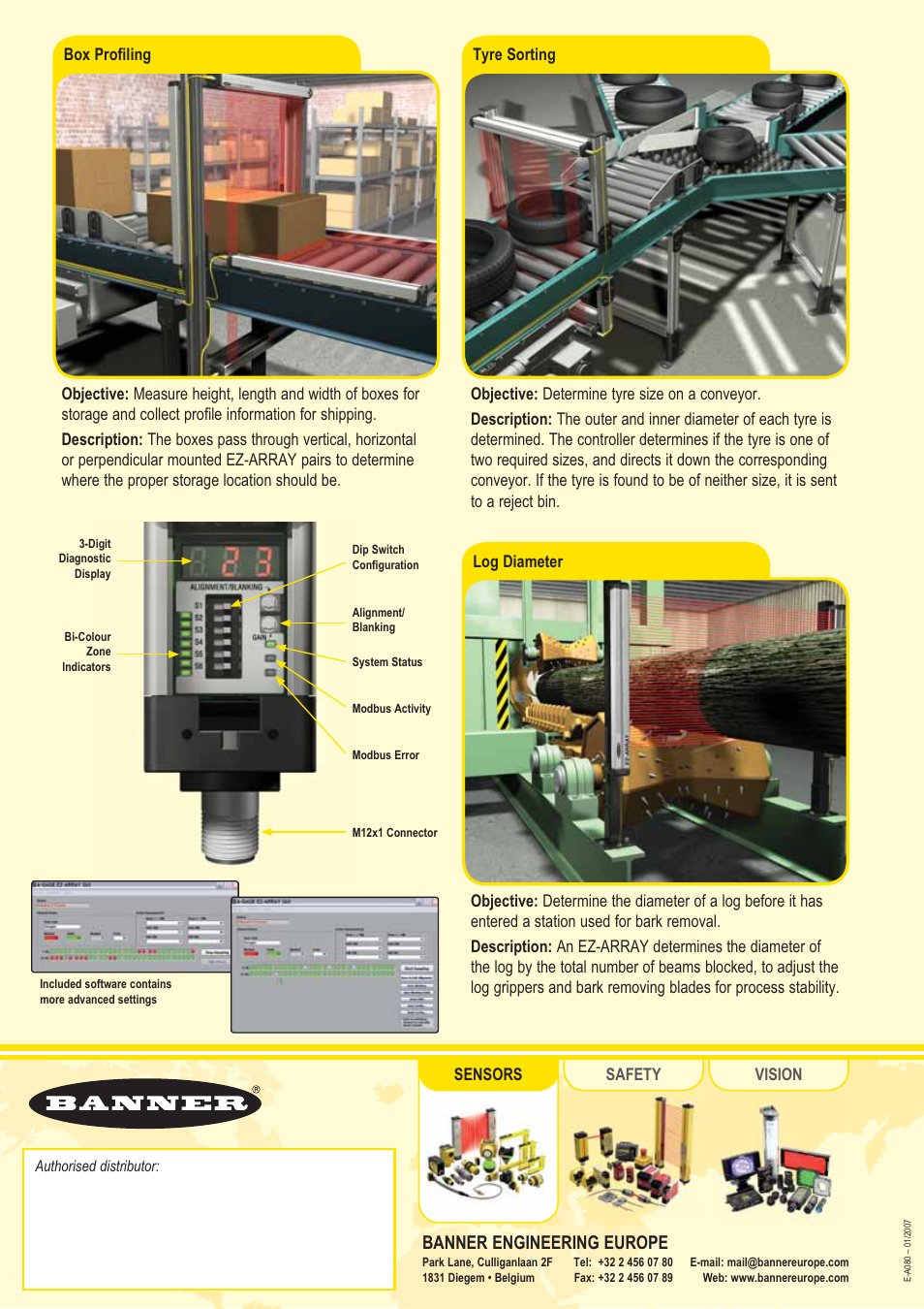 Banner engineering europe | Banner Measuring Light Screen EZ-ARRAY User Manual | Page 2 / 2