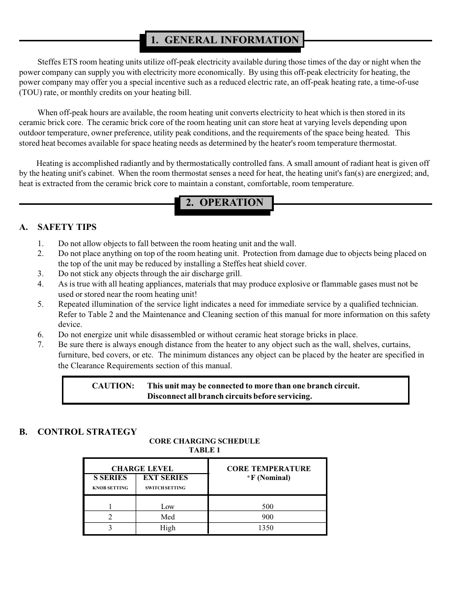 General information, Operation | Steffes 612EXT Owner & Installers Manual User Manual | Page 4 / 28