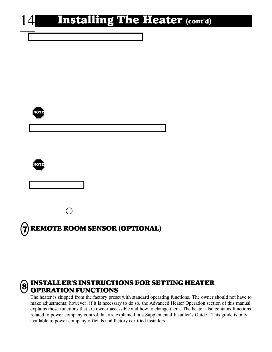 Installing the heater | Steffes 2006 User Manual | Page 15 / 35