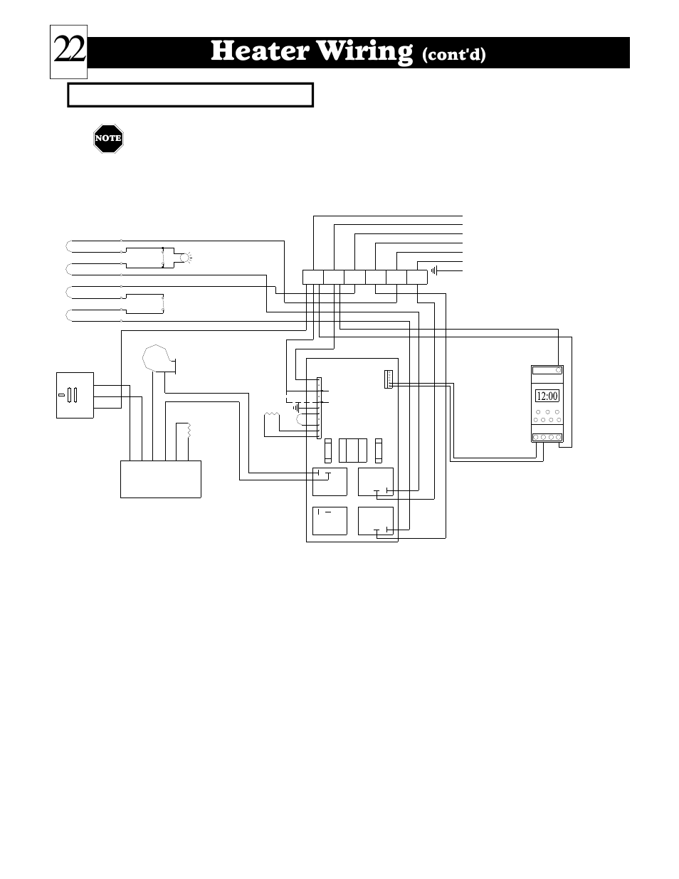 Heater wiring, Cont'd), Fan circuit charge circuit #1 charge circuit #2 | Controls and, Optional time clock | Steffes 2006 User Manual | Page 23 / 35