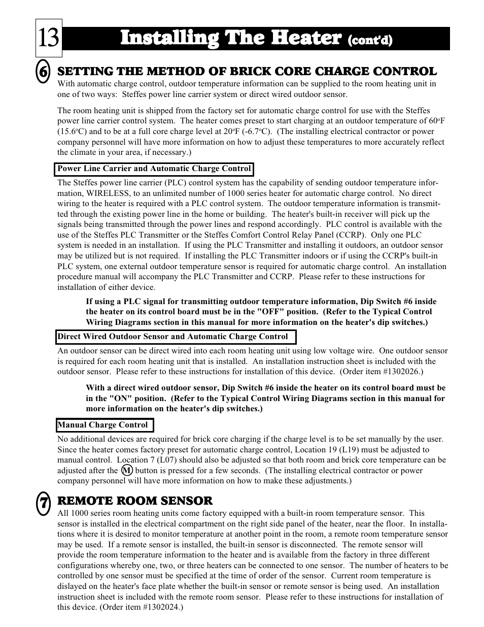 Installing | Steffes 1003 User Manual | Page 14 / 32