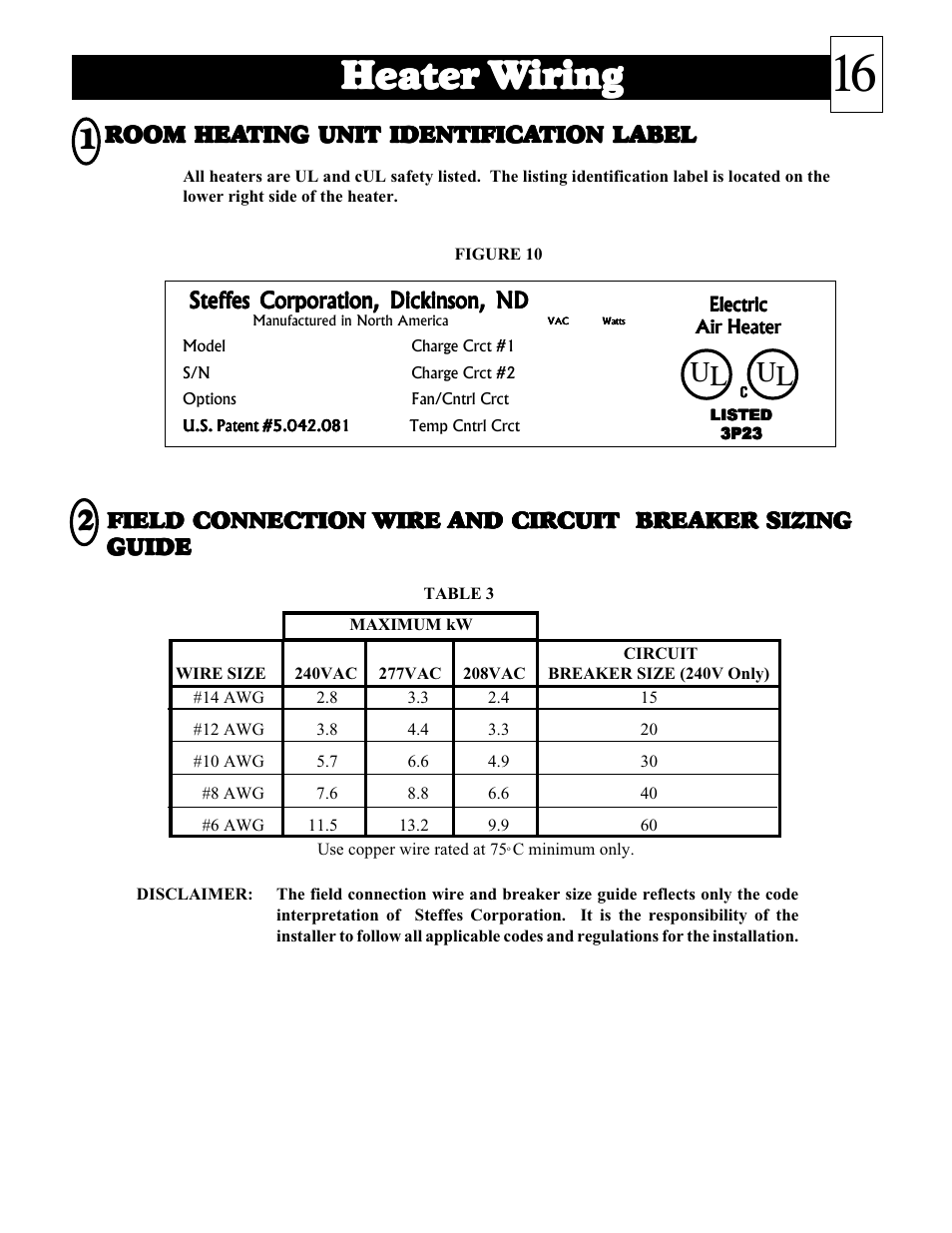 Heater | Steffes 1003 User Manual | Page 17 / 32