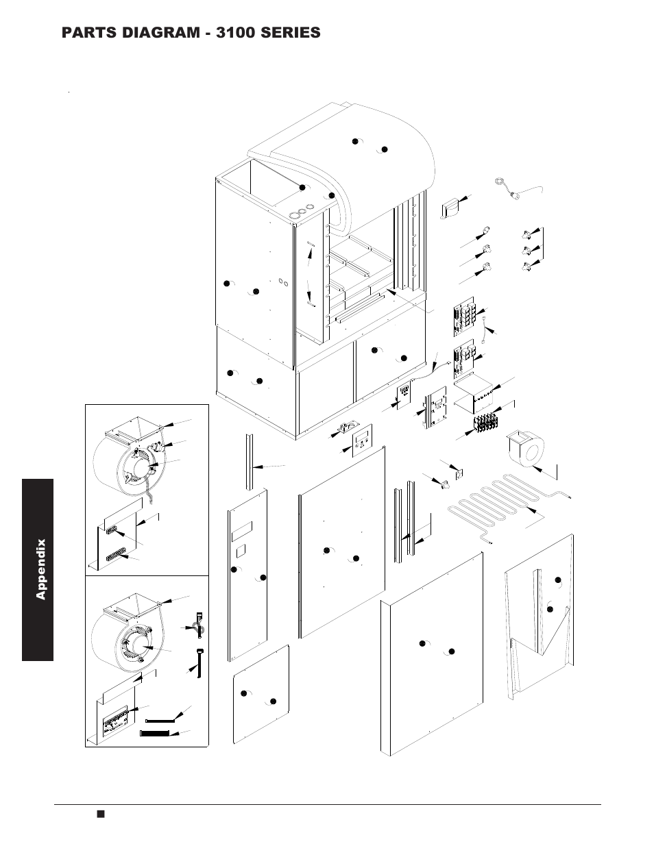 Parts diagram - 3100 series | Steffes 4140 Owner & Installers Manual User Manual | Page 26 / 40