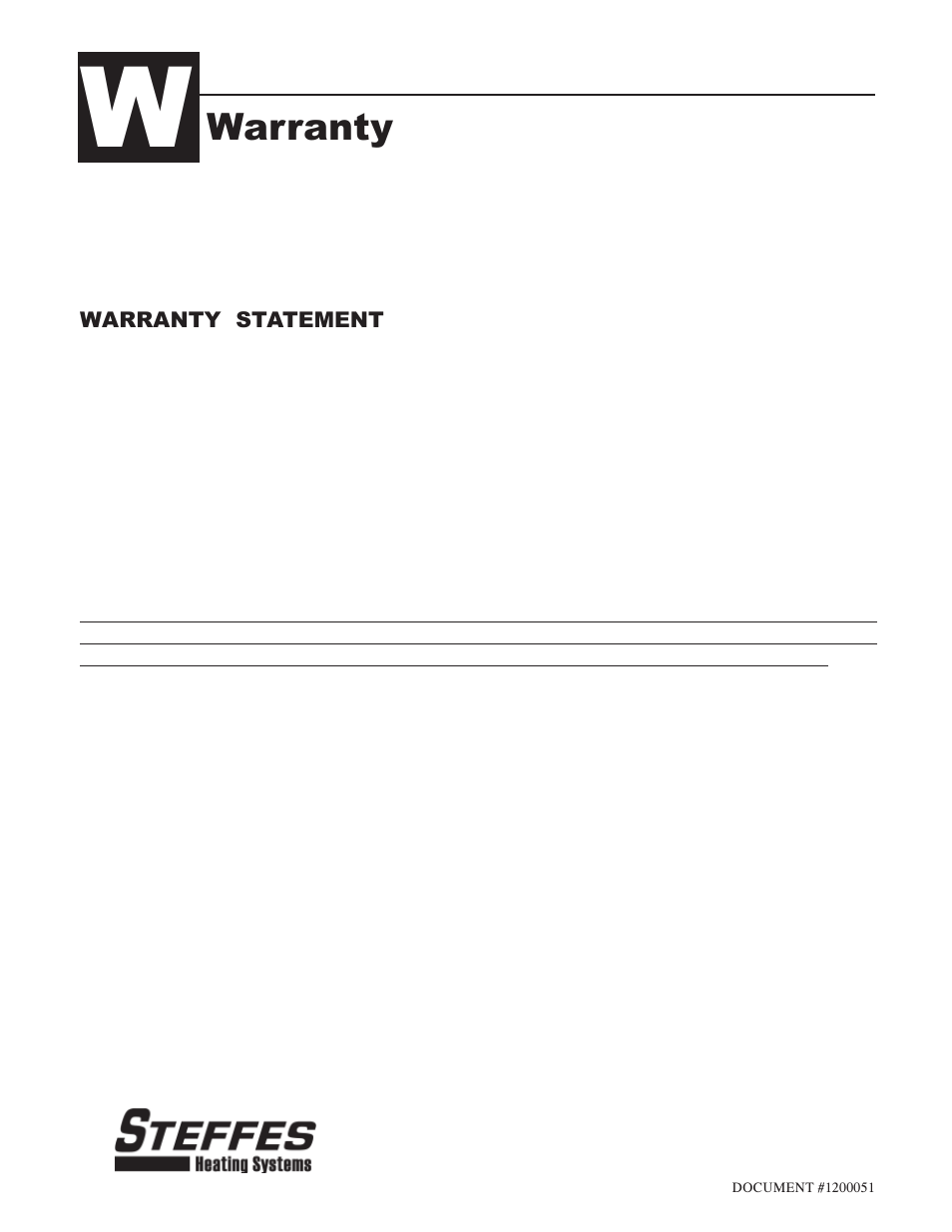 Warranty | Steffes 4140 Owner & Installers Manual User Manual | Page 40 / 40