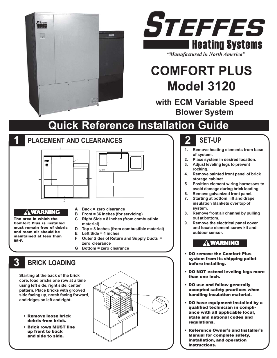 Steffes 3120 Simplified Installation Guide User Manual | 4 pages